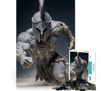 Statue de Guerrier Spartiate en Mouvement Puzzle de 1000 pièces pour Adultes Jeu de réflexion Amusant et décontracté Découpe de précision Cadeau Artistique 38x26cm