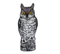 Statue de hibou en plastique - Imitation chouette - Épouvantail - Répulsif pour oiseaux - Pour extérieur, jardin, cour