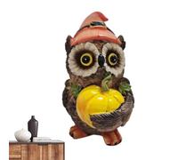 Statue de hibou en résine, statuette de hibou d'ornement de jardin, décorations de figurines de hibou en résine, statuette animale de statue de jardin résistante aux intempéries en plein air pour