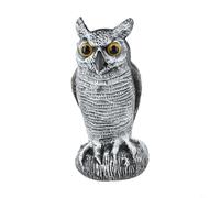 Statue de hibou réaliste pour décoration de jardin - Résistante aux intempéries - Sculpture d'oiseau pour balcon, porche, pelouse, fausse figurine de chouette - 243 x 119 cm (B)