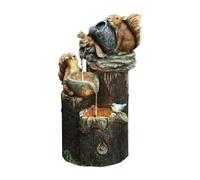 Statue De Jardin Avec Lumières Solaires 667a Fontaine De Cascade Figurine D'ornement En Résine Décorations D'extérieur