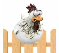 Statue De Jardin Coq - Figurine En Résine De Poulet, Décor De Cour D'extérieur | Décoration De Balcon De Clôture De Paysage Cour Pour Patio, Sculpture Artistique Colorée