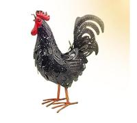 Statue de jardin de poulet, sculpture de poulet en métal, Rooster Garden Statues Yard Art, Ornements de pelouse de décoration de ferme, sculpture animale debout, décorations du patio de l'arrière-cour