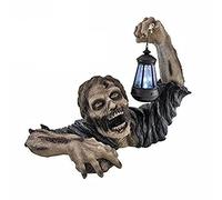 Statue de Jardin de Zombies avec Lanterne LED Solaire, Statues effrayantes de Jardin de Zombies en rsine Statue de Gnomes de Jardin de Film d'horreur pour Jardin extrieur, Cour, pelouse