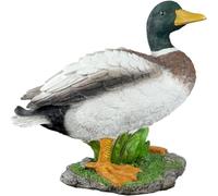 Statue de Jardin en résine représentant Un Canard Sauvage, décoration de Jardin, Canard Artificiel, Figurine Peinte à la Main, résistante au Gel, pour Patio ou étang, scu,Grey Wolf
