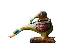 statue de jardin exterieur moderne Animaux Ornements De Jardin Décorations Extérieures, Mignon Résine Simulation Grand Canard Portant Petite Statue De Canard Figurine for Cour Pelouse Jardin Décoratio