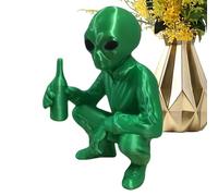 Statue de Jardin Extraterrestre Figurine Extraterrestre Drôle pour Jardins | Petite Sculpture Décor de Jardin, Décor d'Intérieur et Décorations d'Extérieur pour Jardin, Pelouse, Porche, C