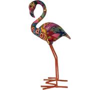 Statue de jardin flamant rose colorée | Figurine d'oiseau en résine peinte à la main pour décoration intérieure et extérieure | Parfaite pour les mariages, les étangs et les jardins d'intérieur (Style