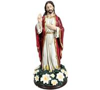 Statue de jardin Mary Garden - Décoration extérieure religieuse avec | Statue religieuse, décoration solaire | Figurine Sainte Mère Marie, accent floral éclairé, jardin, balcon, terrasse, église