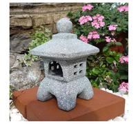 Statue de jardin pagode, lanterne japonaise d'extérieur, lanterne rétro en argile et poterie, ornements zen,jf2(small)