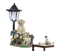 Statue de jardin pour chien avec lumière - Sculpture pour chien d'extérieur, Statue d'extérieur avec lanterne solaire | Décoration animale, figurine de collection extérieure, pelouse, porche, patio
