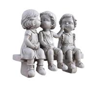 Statue De Jardin Résine First Kiss | Figurine Miniature Mignonne d'Intérieur Résistante aux Intempéries,Sculpture D'Extérieur Statue Amour De ,Décoration Pelouse Amis Amoureux Vacances Anniversaire