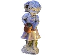 Statue de jardin solaire en résine avec LED | Cette statue solaire éclaire automatiquement votre jardin jusqu'à huit heures la nuit.