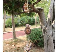 Statue de jardin tortue à suspendre pour extérieur, figurine de tortue qui se déguise, décoration d'arbre heureux, art animal mignon pour terrasse, pelouse, cadeau - 8 x 7 x 11 cm