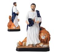 Statue de Jésus catholique - Décoration de bureau en résine religieuse chrétienne 15 cm | Statues catholiques Jésus Lion pour maison, salon, appartement, église, anniversaire, pendaison de crémaillère