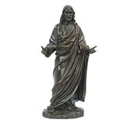 Statue de Jésus-Christ en bronze de 30,5 cm - Sculpture à bras ouverts, figurine de fils de Dieu pour bénédiction, décoration religieuse, figurine inspirante de Christus pour la maison, le bureau ou