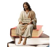 Statue de Jésus Christ en résine peinte à la main | Figurines de Jésus pour bureau, prière, Pâques, vacances, fête d'anniversaire, bureau, maison, salon, chambre à coucher, cheminée