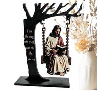 Statue de Jésus-Christ | Figurine religieuse catholique 2D à balançoire
