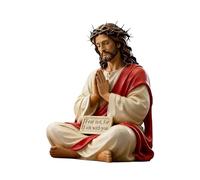 Statue de Jésus en résine - Mini figurine Vierge Marie de 6,5 cm, objets de collection religieux modernes, décoration d'intérieur chrétienne, figurine élégante pour salon, chambre, bureau, église