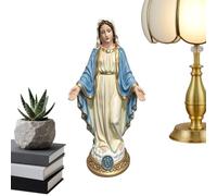 Statue de Jésus en résine peinte à la main pour l'intérieur, 18 cm | Statues de la mère de Dieu pour bureau, chambre à coucher, salon, bureau, bibliothèque, bureau B