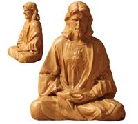 Statue de Jésus, figurine du Sauveur Christ, statue en résine catholique, artisanat détaillé, résine, 10 cm x 15 cm, pour décoration de la maison et du salon