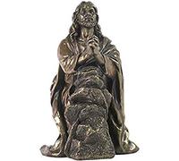 Statue de Jésus priant dans Le Jardin de Gethsémani, Couleur Bronze 19 cm
