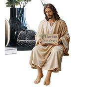 Statue De Jésus - Résine | "Je Suis Toujours Avec Toi" Bureau En Résine Jésus | Statue Du Christ Pour La Maison, Le Bureau, La Salle De Prière, L'église, Décoration De Table, Cadeau Spirituel, Afficha