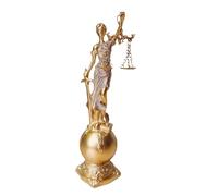 Statue de la déesse de la justice aveugle - figurine 'ange de droit, sculpture juridique en résine | Pleine de décoration de symbole de style romain grec pour salon chambre à coucher