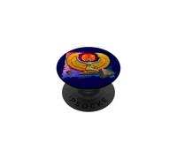 Statue de la déesse égyptienne d'Isis en Or avec Pyramides PopSockets PopGrip Adhésif