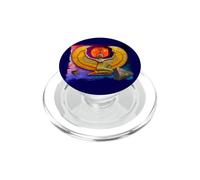 Statue de la déesse égyptienne d'Isis en Or avec Pyramides PopSockets PopGrip pour MagSafe