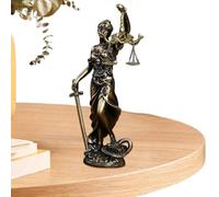 Statue de la Justice, Statue Sculpture de Table à Thème Loi avec Escaliers Statue de la Justice | Statue de la Justice Figure en Résine Lady Justice Décoration