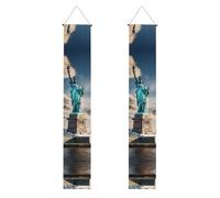 Statue de la Liberté à New York - Bannière imprimée Statue de la Liberté à New York, décoration festive pour toutes les occasions, intérieur et extérieur, porte d'entrée, porche