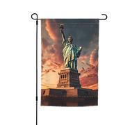 Statue de la Liberté à New York Drapeau de jardin double face pour décorations extérieures