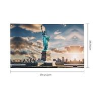 Statue de la Liberté à New York - Drapeau décoratif d'extérieur - Bannière pour fête de mariage