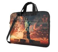 Statue de la Liberté à New York Impression Sac De Protection Ordinateur Polyvalent Sacs Ordinateurs Cas Doux Femmes Hommes Unique, Noir , 14 inch