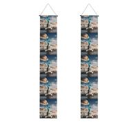 Statue de la Liberté à New York - Toile de fond pour porte de félicitations - Utilisation intérieure et extérieure - Installation facile