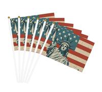 Statue de la Liberté avec mât de drapeau américain portable pour décoration d'événements polyvalents, activités de groupe