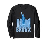Statue de la Liberté Bleu Bronx NYC Skyline Design Femme Homme Manche Longue