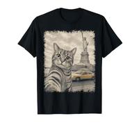 Statue de la Liberté - Chat prenant Un Selfie - New York T-Shirt