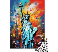 Statue de la Liberté colorée - Puzzle de 1000 pièces pour Adultes, Puzzle Difficile et Stimulant, pour Les Amis et la Famille, 1000 pièces (75 x 50 cm)