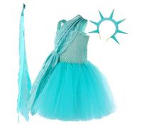 Statue De La Liberté Costume - Statue De La Dress | Costume De Robe De Cosplay Avec Bandeau, Costumes De Tissus À Haute Tendance Pour Spectacles De Scène, Cosplay, Halloween, Photographie, Fêt