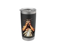 Statue de la Liberté couvrant son visage de honte chaos politique Gobelet isotherme en acier inoxydable double paroi