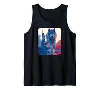 Statue de la liberté de Loup Cool aux Couleurs américaines pour Les Fans symboliques Débardeur