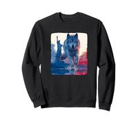 Statue de la liberté de Loup Cool aux Couleurs américaines pour Les Fans symboliques Sweatshirt