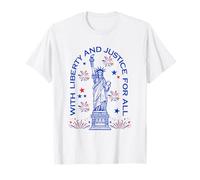 Statue de la Liberté et de la Justice pour tous les 4 juillet T-Shirt