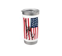 Statue de la Liberté et drapeau américain - NYC Pride New York Gobelet isotherme en acier inoxydable double paroi