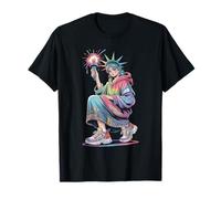 Statue de la Liberté Fille Graffiti 4th of Juy Modern Freedom T-Shirt
