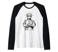 Statue de la Liberté Funny Encree Girl NYC Tattoo Lover Manche Raglan