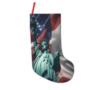 Statue de la Liberté Imprimé Drapeau Bas de Noël Cheminée Cheminée Cheminée Décoration de Noël