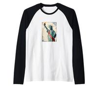 Statue de la Liberté MAGA People Américain Changement positif Manche Raglan